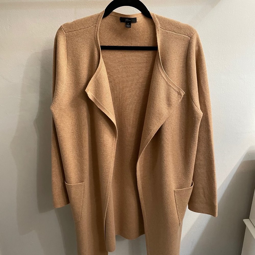 J Crew Juliette Collarless Sweater-Blazer